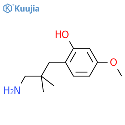2-(3-amino-2,2-dimethylpropyl)-5-methoxyphenol structure