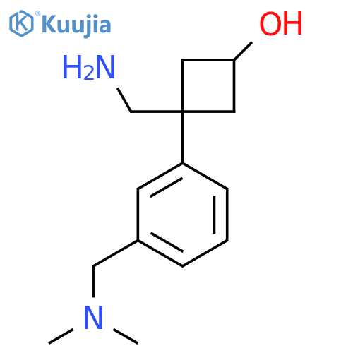 3-(Aminomethyl)-3-{3-[(dimethylamino)methyl]phenyl}cyclobutan-1-ol structure