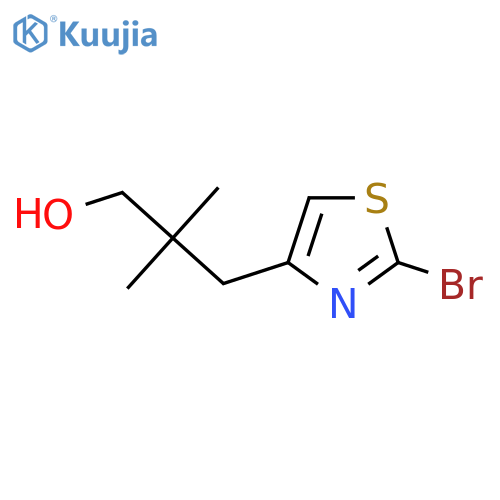 3-(2-bromo-1,3-thiazol-4-yl)-2,2-dimethylpropan-1-ol structure