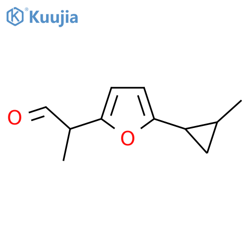 2-5-(2-methylcyclopropyl)furan-2-ylpropanal structure