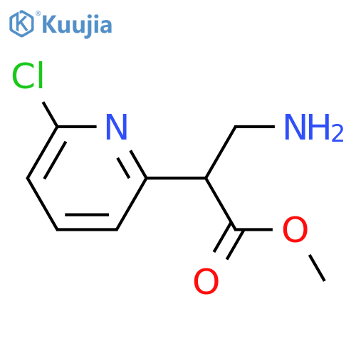 methyl 3-amino-2-(6-chloropyridin-2-yl)propanoate structure