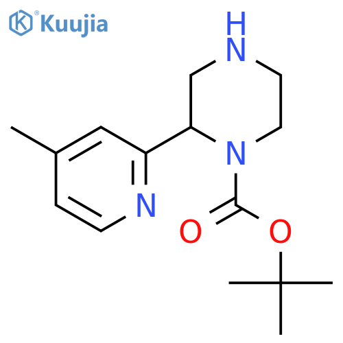 tert-butyl 2-(4-methylpyridin-2-yl)piperazine-1-carboxylate structure