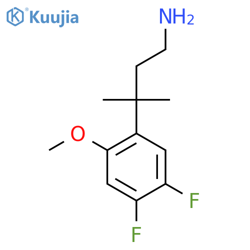 3-(4,5-difluoro-2-methoxyphenyl)-3-methylbutan-1-amine structure