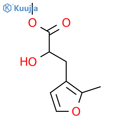 methyl 2-hydroxy-3-(2-methylfuran-3-yl)propanoate structure
