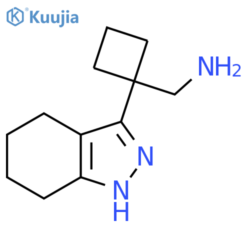 1-(4,5,6,7-tetrahydro-1H-indazol-3-yl)cyclobutylmethanamine structure