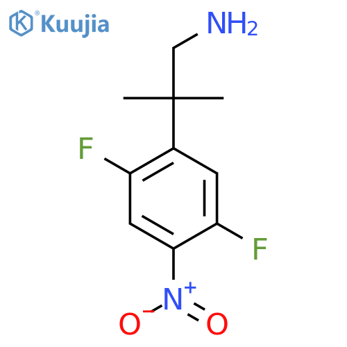 2-(2,5-difluoro-4-nitrophenyl)-2-methylpropan-1-amine structure