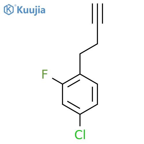 1-(but-3-yn-1-yl)-4-chloro-2-fluorobenzene structure
