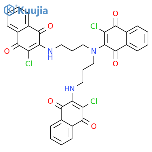 1,4-Naphthoquinone,2,2'-[[(3-chloro-1,4-dihydro-1,4-dioxo-2-naphthyl)imino]bis(trimethyleneimino)]bis[3-chloro-(8CI) structure