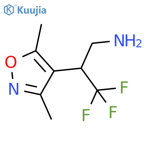 2-(dimethyl-1,2-oxazol-4-yl)-3,3,3-trifluoropropan-1-amine structure