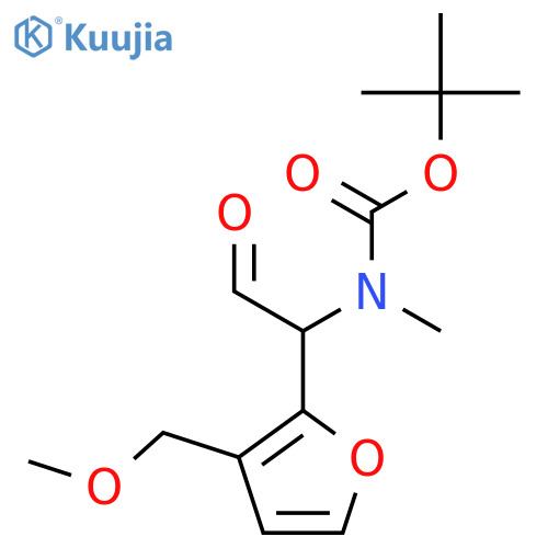 tert-butyl N-{1-3-(methoxymethyl)furan-2-yl-2-oxoethyl}-N-methylcarbamate structure