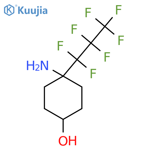 4-amino-4-(heptafluoropropyl)cyclohexan-1-ol structure