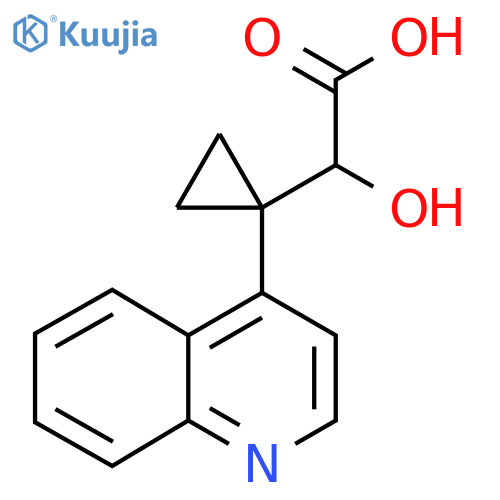 2-hydroxy-2-1-(quinolin-4-yl)cyclopropylacetic acid structure