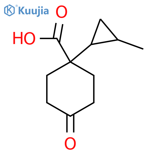 1-(2-methylcyclopropyl)-4-oxocyclohexane-1-carboxylic acid structure
