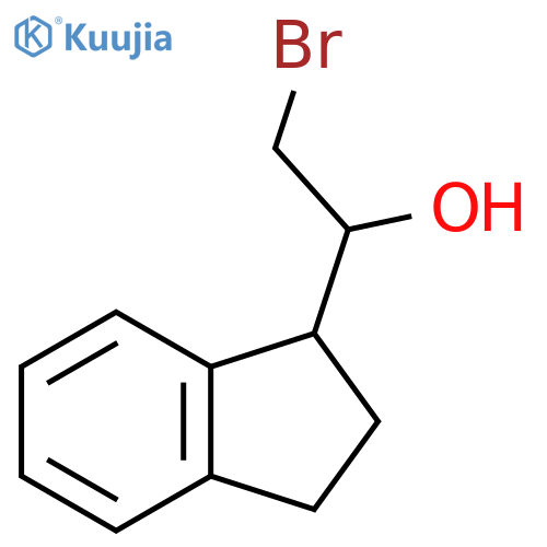 2-bromo-1-(2,3-dihydro-1H-inden-1-yl)ethan-1-ol structure