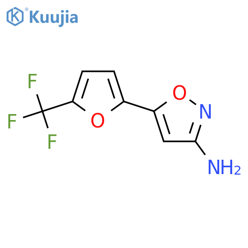 5-5-(trifluoromethyl)furan-2-yl-1,2-oxazol-3-amine structure