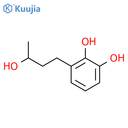 3-(3-hydroxybutyl)benzene-1,2-diol structure