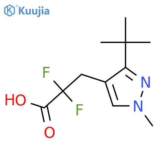 3-(3-tert-butyl-1-methyl-1H-pyrazol-4-yl)-2,2-difluoropropanoic acid structure