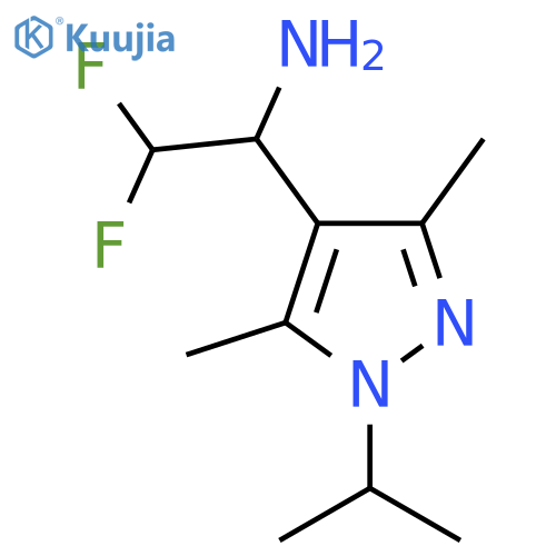 1-3,5-dimethyl-1-(propan-2-yl)-1H-pyrazol-4-yl-2,2-difluoroethan-1-amine structure