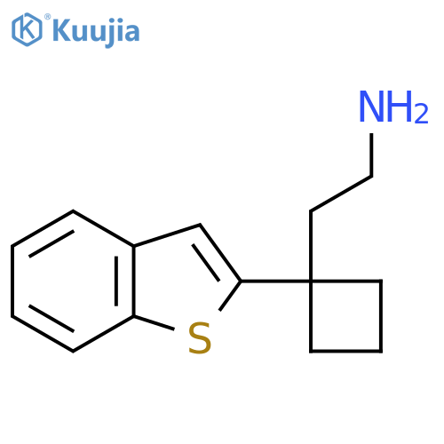 2-1-(1-benzothiophen-2-yl)cyclobutylethan-1-amine structure