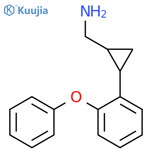2-(2-phenoxyphenyl)cyclopropylmethanamine structure