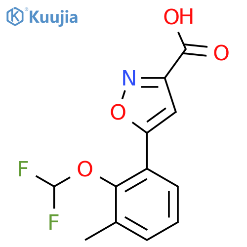 5-2-(difluoromethoxy)-3-methylphenyl-1,2-oxazole-3-carboxylic acid structure