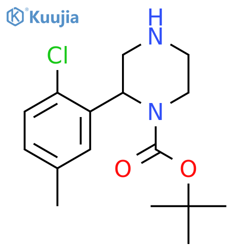 tert-butyl 2-(2-chloro-5-methylphenyl)piperazine-1-carboxylate structure