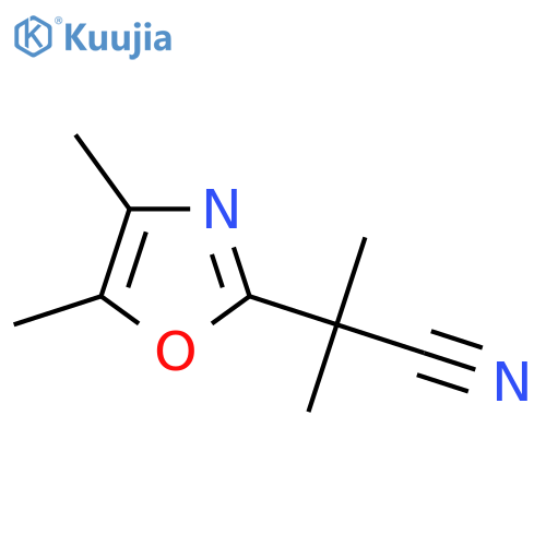 2-(dimethyl-1,3-oxazol-2-yl)-2-methylpropanenitrile structure