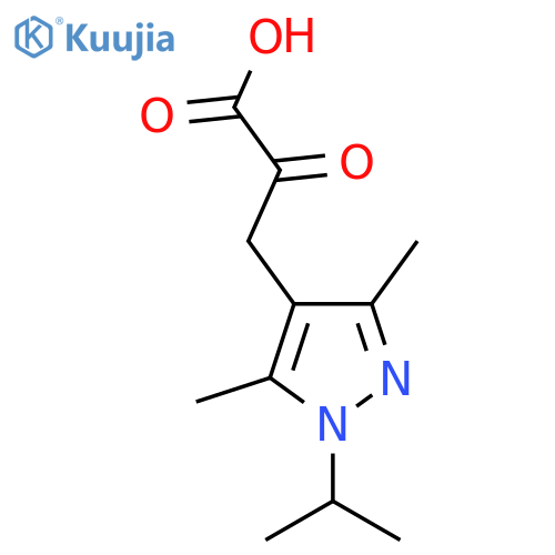 3-3,5-dimethyl-1-(propan-2-yl)-1H-pyrazol-4-yl-2-oxopropanoic acid structure
