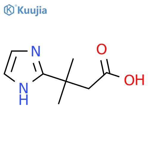 3-(1H-imidazol-2-yl)-3-methylbutanoic acid structure