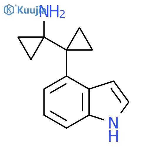 1-1-(1H-indol-4-yl)cyclopropylcyclopropan-1-amine structure