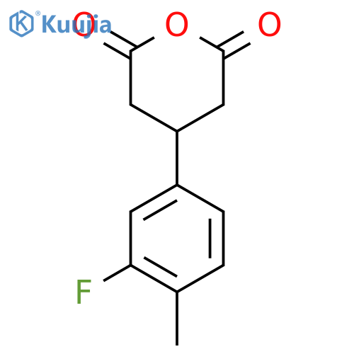 4-(3-fluoro-4-methylphenyl)oxane-2,6-dione structure