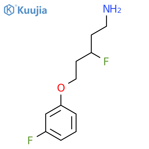 3-fluoro-5-(3-fluorophenoxy)pentan-1-amine structure