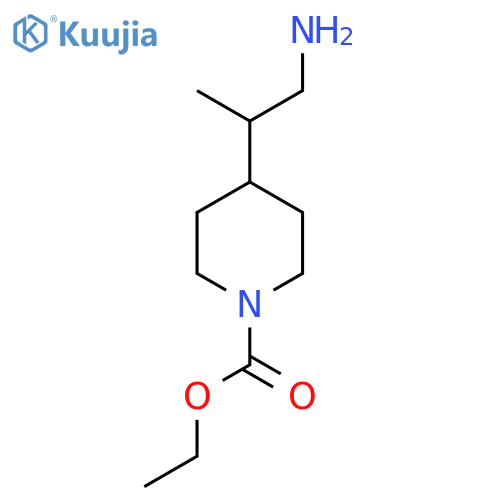 ethyl 4-(1-aminopropan-2-yl)piperidine-1-carboxylate structure