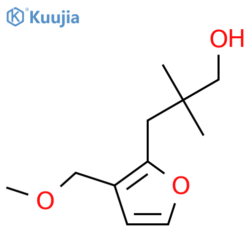 3-3-(methoxymethyl)furan-2-yl-2,2-dimethylpropan-1-ol structure