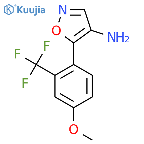 5-4-methoxy-2-(trifluoromethyl)phenyl-1,2-oxazol-4-amine structure