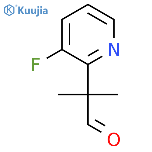 2-(3-fluoropyridin-2-yl)-2-methylpropanal structure