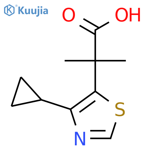 2-(4-cyclopropyl-1,3-thiazol-5-yl)-2-methylpropanoic acid structure