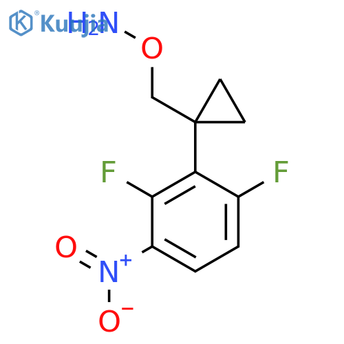 O-{1-(2,6-difluoro-3-nitrophenyl)cyclopropylmethyl}hydroxylamine structure