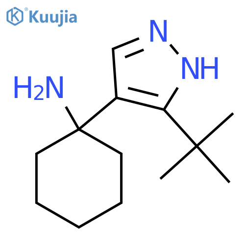 1-(3-tert-butyl-1H-pyrazol-4-yl)cyclohexan-1-amine structure