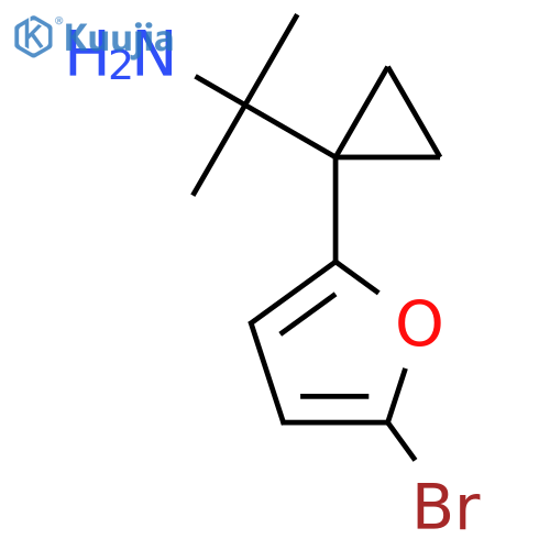 2-1-(5-bromofuran-2-yl)cyclopropylpropan-2-amine structure
