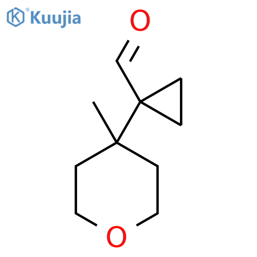 1-(4-methyloxan-4-yl)cyclopropane-1-carbaldehyde structure