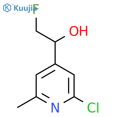 1-(2-chloro-6-methylpyridin-4-yl)-2-fluoroethan-1-ol structure