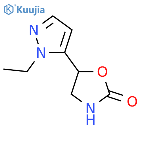 5-(1-ethyl-1H-pyrazol-5-yl)-1,3-oxazolidin-2-one structure