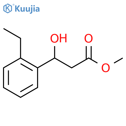 methyl 3-(2-ethylphenyl)-3-hydroxypropanoate structure
