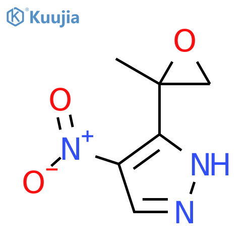3-(2-methyloxiran-2-yl)-4-nitro-1H-pyrazole structure