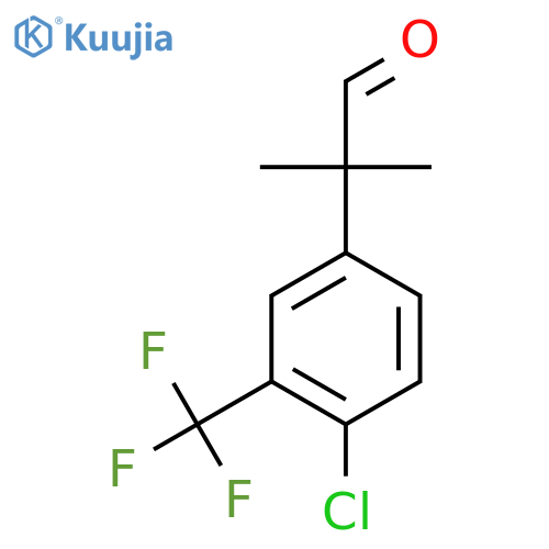 2-4-chloro-3-(trifluoromethyl)phenyl-2-methylpropanal structure