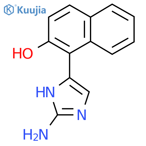 1-(2-amino-1H-imidazol-5-yl)naphthalen-2-ol structure