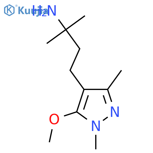 4-(5-methoxy-1,3-dimethyl-1H-pyrazol-4-yl)-2-methylbutan-2-amine structure