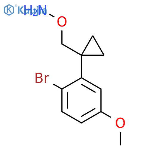 O-{1-(2-bromo-5-methoxyphenyl)cyclopropylmethyl}hydroxylamine structure