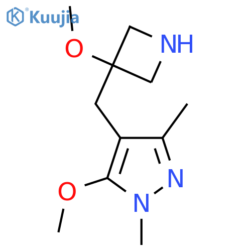 5-methoxy-4-(3-methoxyazetidin-3-yl)methyl-1,3-dimethyl-1H-pyrazole structure